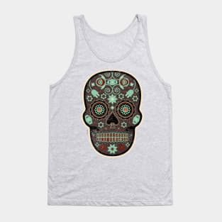 Cráneo de Café Mexican Sugar Skull Tank Top